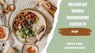 restaurant  billing management project in php  !! dynamic billing management system in php