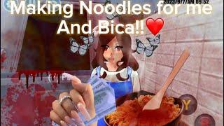 Making Noodles for me and Bica!!!️|| High school simulator 2018 || read pinned comment ||