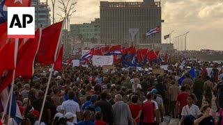 Cubans march in front of the US embassy and Díaz-Canel says the island lives “from day to day"