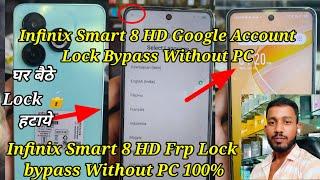 Infinix Smart 8 HD Frp bypass Without PC Android 13/ Infinix Smart 8 HD Google Account Lock Bypass