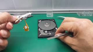 How to replacement hard drive head with simple tools, Seagate hdd ST1000LM035 or ST Slim 2.5"