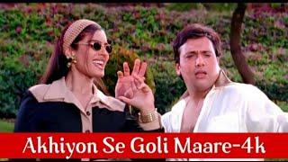 Ankhiyon Se Goli Maare 4k Video Song | Govinda, Raveena Tandon | Old Mania