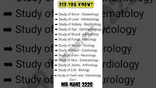 Did You Know ! Study of Different Fields || @MRNANI2225