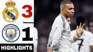 k.Mbappé hat-trick | Real Madrid vs Manchester City | Champions League Highlights & Goals