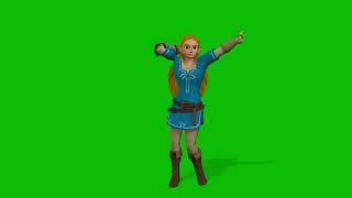 Zelda Champions Tunic Fashion Do Girls Style Dance | Free Green Screen 3D Animation