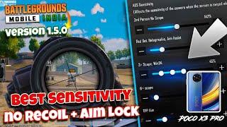 POCO X3 PRO PUBG New Sensitivity Settings | GYRO & NON GYRO WITH CONTROL CODE  OF NEW UPDATE 1.5 |