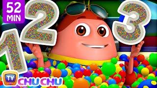 Learn Numbers 1 - 10 with Surprise Eggs Ball Pit Show + More Funzone Songs for Kids - ChuChu TV