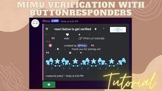 Mimu verification with buttonresponders | Discord tutorial | 2024