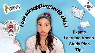 SOGANG UNIVERSITY KLEC: Midterms Thoughts  Learning Vocabulary, Exams, Study Plans, Tips