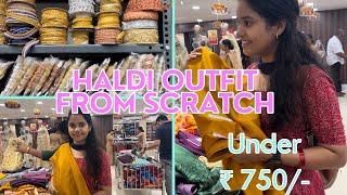 My haldi outfit from scratch | under 750/-