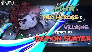 Reupload. MHA Pro Heroes & Villains react to Demon Slayer | FULL PART