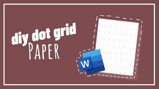 how to make a dot grid paper on word? | diy dot grid paper