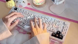 [ ASMR ] creamy feker alice with moa-profile keycaps • cozy keyboard typing session