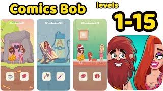 Comics Bob Game All Levels 1-15 Gameplay Walkthrough Review | (IOS - Android)