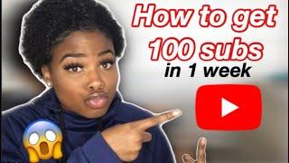 How to Get Your First 100 SUBSCRIBERS on Youtube FAST!!