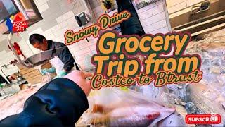 Snowy Drive: Grocery Trip from Costco to Btrust TORONTO