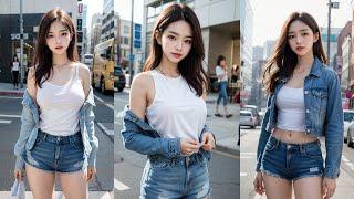 [4K] Ai 룩북 청청패션/jeans lookbook #aiart #lookbook #beauty