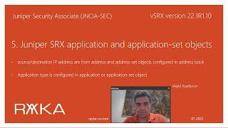 5. Juniper SRX application and application-set object