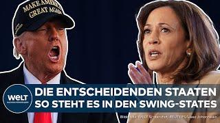 USA: Elections 2024! Kamala Harris vs. Donald Trump - How things stand in the crucial swing states