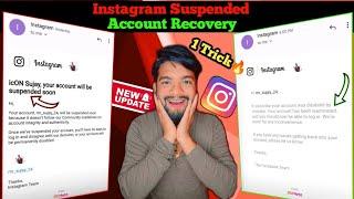 Instagram Suspended Account Recovery | Instagram Account Disabled How To Get Back | New Method