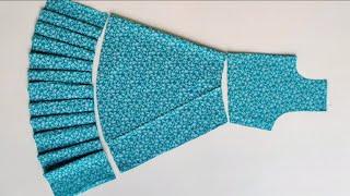 Umbrella Cut Frill Baby Frock Cutting and stitching | Baby Frock Cutting and stitching | Baby Frock