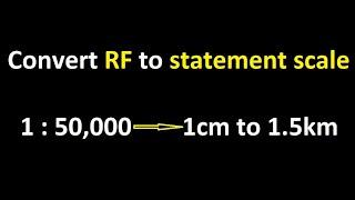 How to convert Representative Fraction to a Statement scale and vice versa #geography #geology