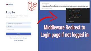 Laravel 8 Middleware Redirect to Login page