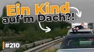 Kind fährt auf Dach mit und Reifenpanne durch Assistenzsystem | #GERMAN #DASHCAM | #210