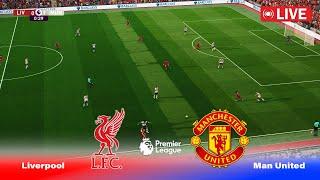 LIVE : Liverpool vs Manchester United | Premier League 24/25 | Full Match Now | PES Game Simulation