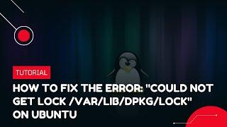 How to fix the error "Could not get lock /var/lib/dpkg/lock" on Ubuntu | VPS Tutorial