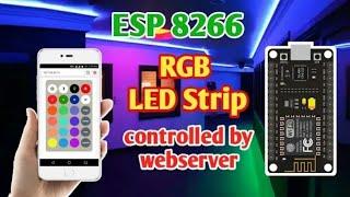 ESP8266 Nodemcu RGB Led Strip Controlled By a web server Remote