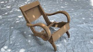 RESTORATION OF Abandoned ANTIQUE CHAIRS IN A FIREWOOD KITCHEN - INTERIOR RESTORATION