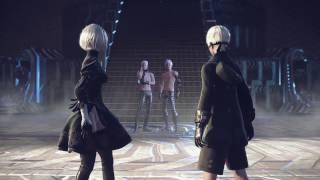 NieR: Automata Gameplay Trailer - Mit Motorklinge aus FFXV und Zypressenstock aus Dragon Quest