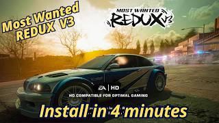 How to Install NFS Most Wanted REDUX V3 (2025) | Ultimate 4K Graphics + 100+ Cars Mod!