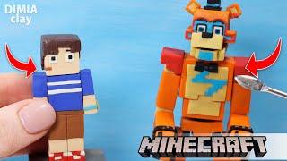 Animatronic GLAMROCK FREDDY and GREGORRY in Minecraft with Clay ► FNAF Security Breach | Tutorial