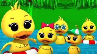 Lima bebek kecil | sajak anak-anak | Puisi untuk anak-anak | Rhymes for Kids | Five Little Ducks