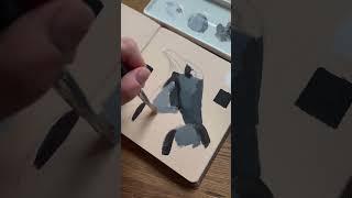 SCHMINCKE ART TIPS: Drawing a Raven with #HORADAM #Gouache #shorts