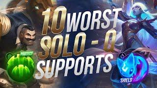 Top 10 WORST Support Champions for Solo Queue - League of Legends