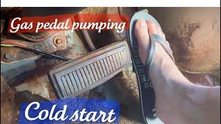 Gas pedal pumping: Cold start will it start cranking video #asmr