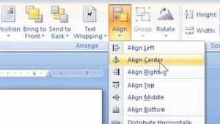 How to align a shape in a document