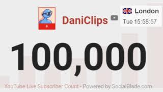 DaniClips Reaches 100 THOUSAND Subscribers on Youtube! | Live Moment