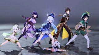 Baby bye bye bye - Genshin Archons MMD [Nahida, Raiden shogun, Furina, Zhongli and Venti]