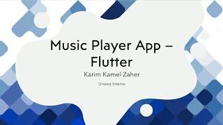 Music Player App - Flutter using audioplayers