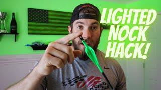 Creating a nock that weights the same as your lighted nocks for better practice and consistency