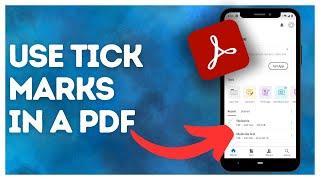 How to use tick marks in a pdf in Adobe Acrobat Reader?