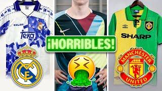 La CAMISETA MÁS HORRIBLE en la historia de cada uno de 14 clubes TOP de EUROPA ¡Tristísimo el BARÇA!