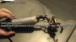 1984 - 1987 BMW E30 single fuel pump conversion