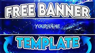 FREE PROFESSIONAL YOUTUBE BANNER TEMPLATE! (Photopea Link)