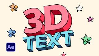 Create Stylised 3D Text in After Effects | After Effects Tutorial
