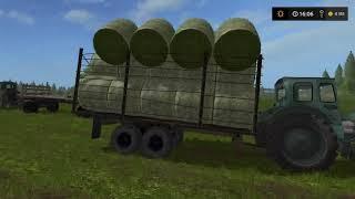 Farming Simulator 17 Курай Т 40 и Т 40АМ Уборка сена с Поля Часть 2